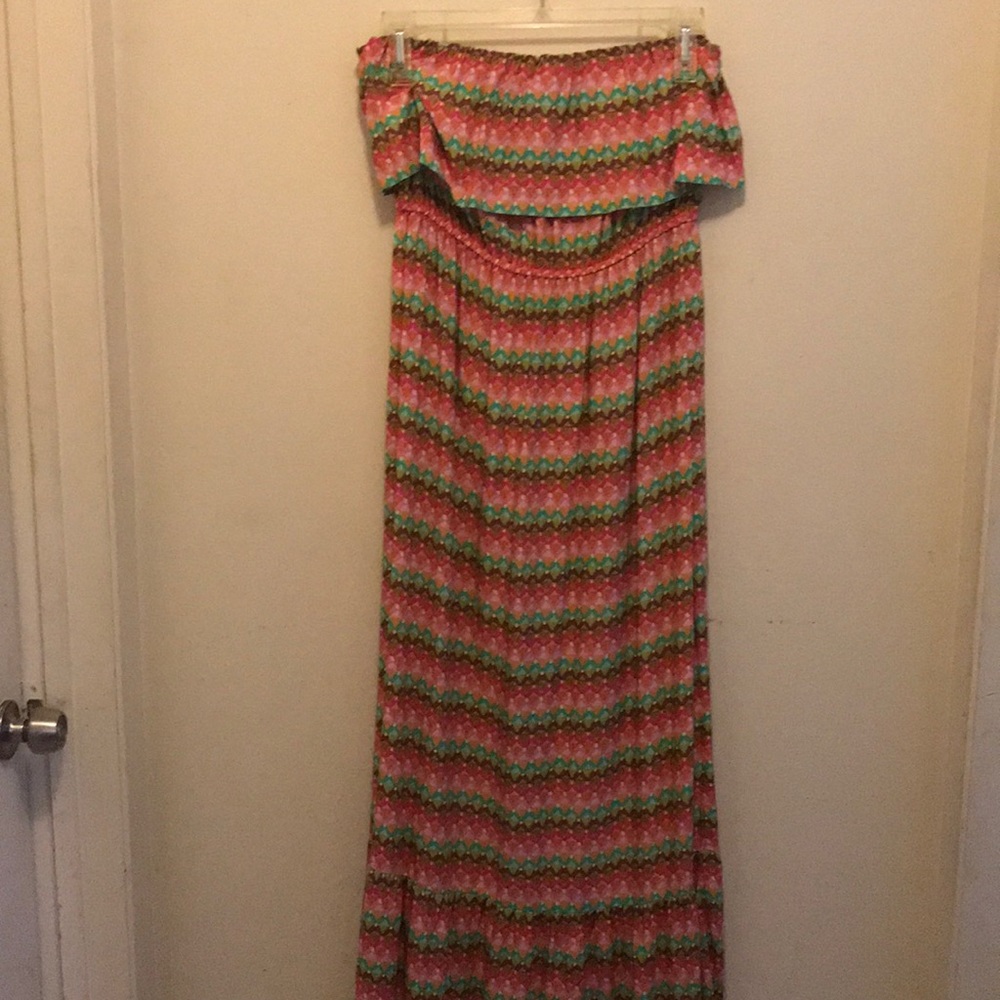 Strapless maxi dress